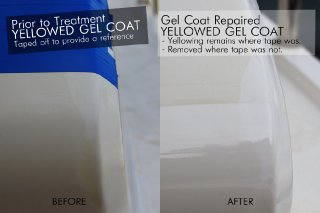 GelCoat Repair Comparison image. CleanAShine